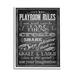Stupell Industries New Playroom Rules Black & White by Reesa Qualia - Graphic Art Wood in Brown | 20 H x 16 W x 1.5 D in | Wayfair
