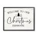 Stupell Industries Welcome Christmas Farmhouse Text Rustic Countryside Design Black Framed Giclee Texturized Art By Jo Moulton in Brown | Wayfair