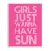 Stupell Industries Girls Wanna Have Sun Pink Retro Summer Wall Plaque Art By Daphne Polselli Wood in Brown/Pink | 15 H x 10 W x 0.5 D in | Wayfair