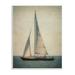 Stupell Industries Lone Sailboat People Relaxing Quiet Ocean Landscape Wall Plaque Art By Graffitee Studios in Brown/Gray | Wayfair an-223_wd_10x15