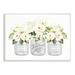 Stupell Industries White Roses Blooming Country Rustic Candle Jars Wall Plaque Art By Lettered & Lined in Brown/Green/Yellow | Wayfair