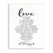 Stupell Industries Love Is.. Uplifting Heartfelt Quote Spiritual Scripture Wall Plaque Art By Lettered & Lined in Brown/White | Wayfair