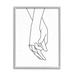 Stupell Industries Romantic Holding Hands Outline Drawing Loving Couple Canvas in Black/Gray/White | 20 H x 16 W x 1.5 D in | Wayfair