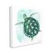 Stupell Industries Green Speckled Sea Turtle Swimming Ocean Water Oversized Stretched Canvas Wall Art By Diane Neukirch an-023_cn_24x24 Canvas | Wayfair