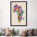 Ebern Designs "Typography Map of Africa II' by Michael Tompsett Graphic Art on Canvas Canvas | 48 H x 18 W in | Wayfair
