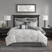 Madison Park Odette Jacquard Medallion 8 Piece Comforter Set /Polyfill/Microfiber/Satin in Gray/Blue | King Comforter + 7 Additional Pieces | Wayfair