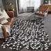 Black/Brown 114 x 90 x 0.25 in Area Rug - Foundry Select Breyen Patchwork Handmade Area Rug in Black/White/Brown Cowhide, | Wayfair