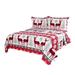 The Holiday Aisle® Derrelle Red 2 Piece Quilt Set Polyester in Red/White | Queen Quilt + 2 Shams | Wayfair D222C985616B44CCB093B891E215C134