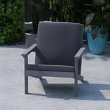 Rosecliff Heights McEwensville All-Weather Poly Resin Adirondack Style Chair & Cushions in Gray | 32.5 H x 29.5 W x 34 D in | Outdoor Furniture | Wayfair