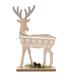 The Holiday Aisle® Vision Wood Deer Sit-a-Bout Wood in Brown/White | 11.75 H x 7 W x 2 D in | Wayfair 07AE4ED205A84D288D605275CDDDE95F