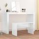 vidaXL Dressing Stool High Gloss White 70x35x45 cm Engineered Wood