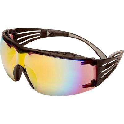 SecureFit SF416XAS-BLK Schutzbrille mit Antibeschlag-Schutz, verspiegelt Grau, Schwarz - 3M Image