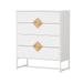 Solid Wood Dresser with Square Handle Design