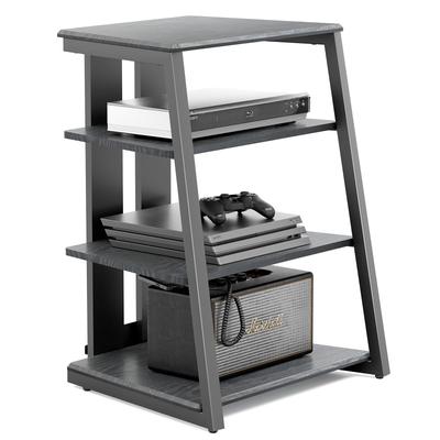 FITUEYES 4-Tier Wooden AV Component Media Stand Stereo Cabinet