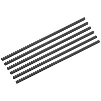 6pcs Carbon Fiber Rod, 5.5mm x 150mm for RC Plane DIY Quadcopter Arm - Black