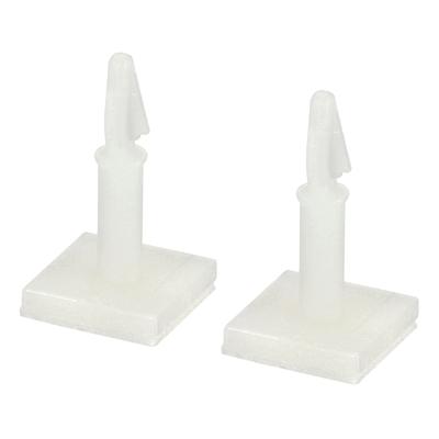 10 Pcs 0.56" Height Adhesive Standoff Reverse Mount Insulation Bracket White