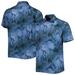 Men's Tommy Bahama Navy Houston Texans Coast Luminescent Fronds Camp IslandZone Button-Up Shirt