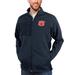 Men's Antigua Heather Navy Auburn Tigers Course Full-Zip Jacket