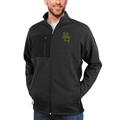 Men's Antigua Heather Black Baylor Bears Course Full-Zip Jacket