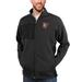 Men's Antigua Heather Black Bowling Green St. Falcons Course Full-Zip Jacket