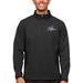 Men's Antigua Heather Black Jackson State Tigers Course Quarter-Zip Pullover Top