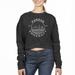 Women's Uscape Apparel Black Purdue Boilermakers Fleece Crop Crewneck Sweatshirt