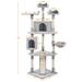 Light Gray Large Cat Tree Tower, 79" H, 42 LBS