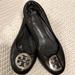 Tory Burch Shoes | Authenric Tory Burch Logo Medalion 8 Shoes Flats | Color: Black/Silver | Size: 8