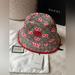 Gucci Accessories | Gucci Red Bucket Gg Supreme Apple Print Hat | Color: Brown/Red | Size: Os