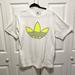 Adidas Shirts | Adidas Mens Size Medium Short Sleeve Crewneck Logo Trefoil Graphic Tee Shirt | Color: White | Size: M