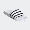 Badesandale ADIDAS ORIGINALS "ADILETTE", Gr. 39, weiß (weiß, core schwarz, weiß), Synthetik, sportlich, Schuhe Badelatschen Pantolette Schlappen