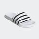 Badesandale ADIDAS ORIGINALS "ADILETTE" Gr. 44,5, weiß (white, core black, white) Schuhe Badelatschen Pantolette Schlappen Wasserschuhe Badeschuhe