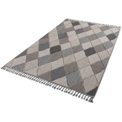 Teppich ASTRA "Trevi 6831 223", blau (blau, grau), B:133cm H:7mm L:190cm, Kunstfaser, Teppiche, In- und Outddor geeignet, Balkon, Aussenbereich Image