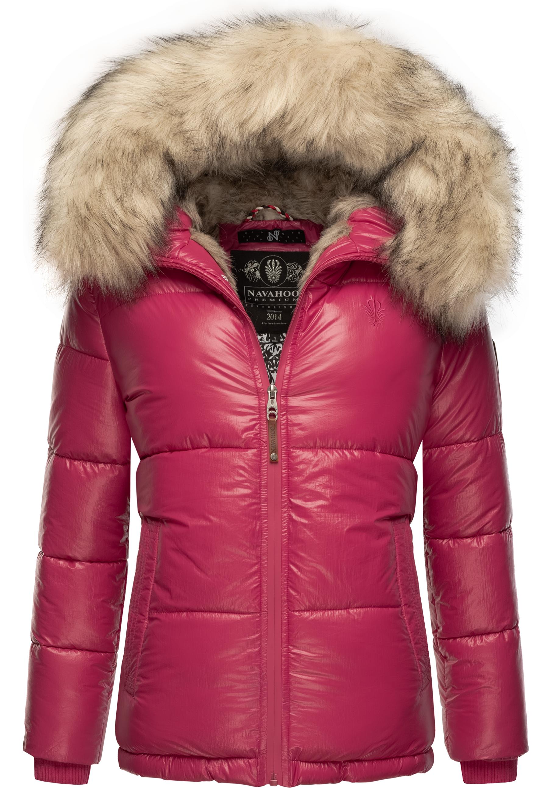 Winterjacke NAVAHOO "Tikunaa", Damen, Gr. M38, pink (fuchsia), Oberstoff: 100% Nylon, Futter: 100% Polyester, Wattierung: 100% Polyester, Ärmelfutter: 100% Polyester, Kunstpelz: 90% Polyacryl, 10% Polyester, figurumspielend hüftbedeckend,... Image