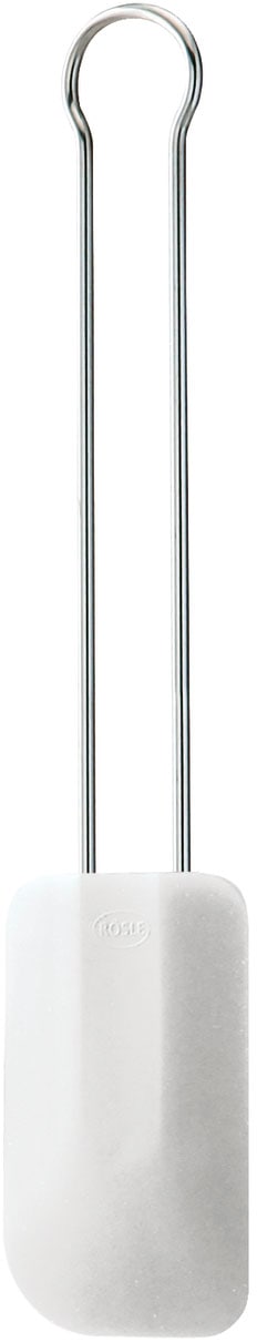 Teigschaber RÖSLE, weiß (weiß, edelstahlfarben), B:5cm H:0,9cm, Silikon, Küchenpaletten, Teigspachtel, Silikon, weiß, Edelstahlgriff, spülmaschinengeeignet Image