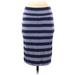 Lou Lou Casual Skirt: Blue Stripes Bottoms - Women's Size X-Small