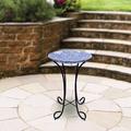 Charlton Home® Dragonfly Birdbath Glass in Blue | 24 H x 18 W x 18 D in | Wayfair E8CD3DD88FC24C4FB56CFF1E6F1D3AA9