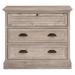 Benjara Keny 33 Inch Coastal Acacia Wood Nightstand, 3 Drawers, Felt Lined, Gray Wood in Brown/Gray/White | 29 H x 33 W x 19 D in | Wayfair