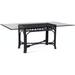 Braxton Culler Chippendale Dining Table Glass/Wicker/Rattan in White/Black | 30 H x 60 W x 42 D in | Wayfair 970-076-4260/ANTFROSTWHITE