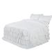 Chezmoi Collection Microfiber Coverlet/Bedspread Polyester/Polyfill/Microfiber in White | Queen Bedspread + 2 Standard Shams | Wayfair