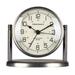 Crosley Traditional Analog Metal Quartz Alarm Tabletop Clock in Silver Metal in Gray | 3.8 H x 4.91 W x 4.75 D in | Wayfair CR33860