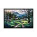 East Urban Home 'Bear Creek Ranch' Graphic Art Print on Canvas Metal in Black/Green/White | 32 H x 48 W in | Wayfair