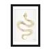 The Twillery Co.® Strickler Gold Snake Skeleton 24.0 H x 16.0 W in Black Framed Fine Art Paper/White | 24" H x 16" W x 1" D | Wayfair