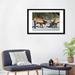 East Urban Home 'Elk Bulls Fighting, Yellowstone National Park, Wyoming' Photographic Print on Canvas, in Brown/Green/White | Wayfair