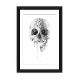 East Urban Home 'Crystal Skull' Graphic Art on Wrapped Canvas Paper/Metal in Blue/Gray/Green | 32 H x 24 W x 1 D in | Wayfair