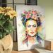 East Urban Home Frida Kahlo by Tracie Andrews - Wrapped Canvas Graphic Art Print Metal in Brown/White | 48 H x 32 W in | Wayfair