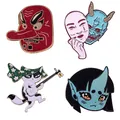 Mugi Oni Tengu Yokai Demons SAFEvil Spirit Enamel Pin Tingcat Japanese Folk Religion ATIONS Ovski