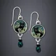 Boucles d'oreilles pendantes chat noir rond vintage pour femmes boucles d'oreilles ethniques