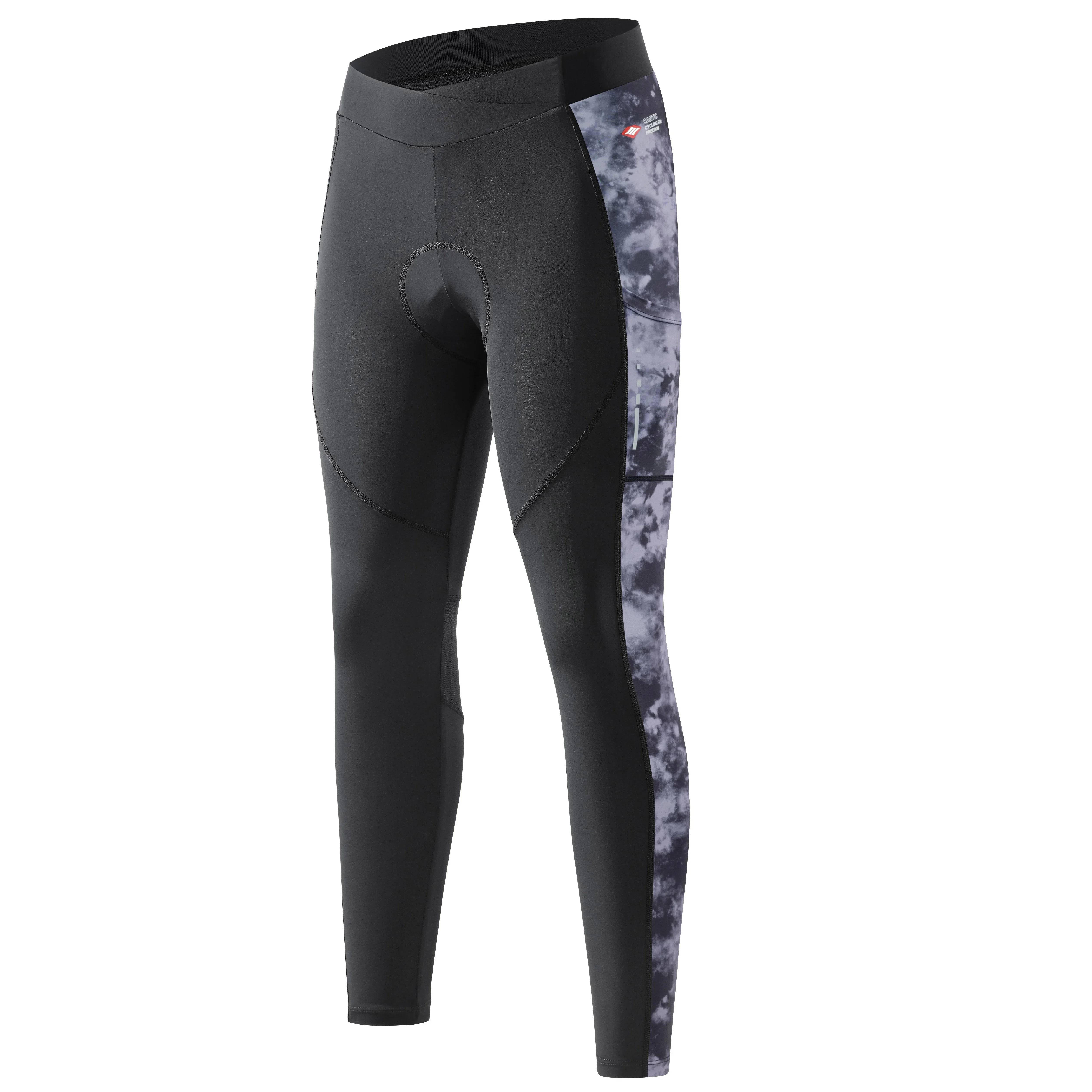 Santic – pantalon Long de cyclisme pour femmes, collant de vélo en maille respirante réfléchissante, rembourré 3D, collant de sport