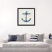 East Urban Home 'Nautical Collage on Linen III' Print on Canvas Paper in Blue/White | 24" H x 24" W x 1" D | Wayfair